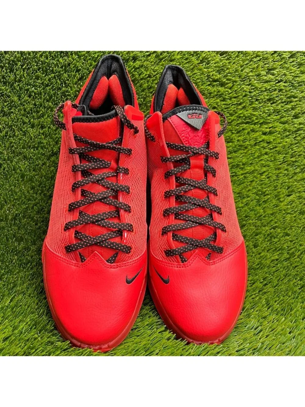Nike LeBron 19 Low Mens Size 12 Red Black Athletic Basketball Shoes Sneakers